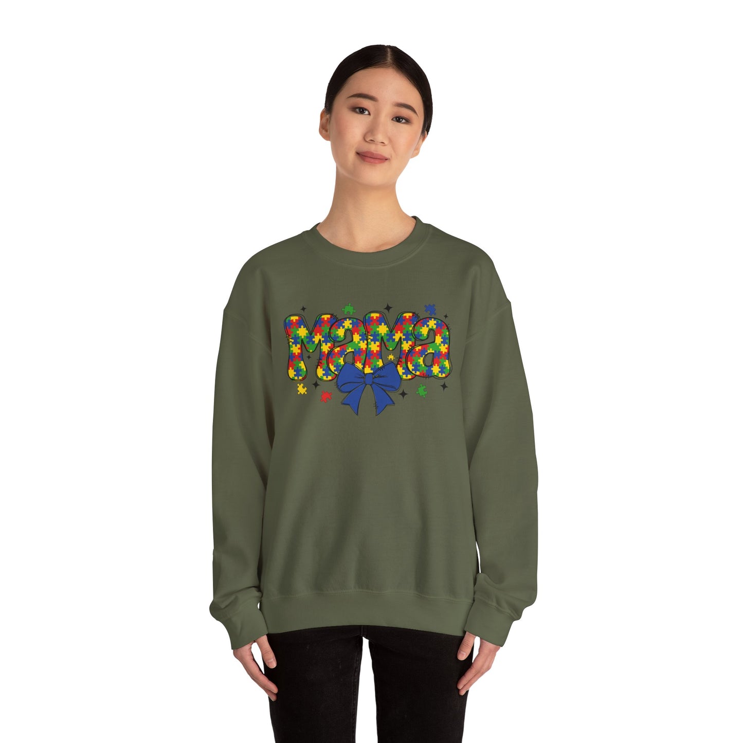 Colorful 'Mama' Graphic Crewneck Sweatshirt – Perfect Gift for Moms