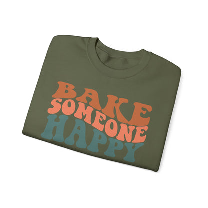 Bake Someone Happy Unisex Crewneck Sweatshirt