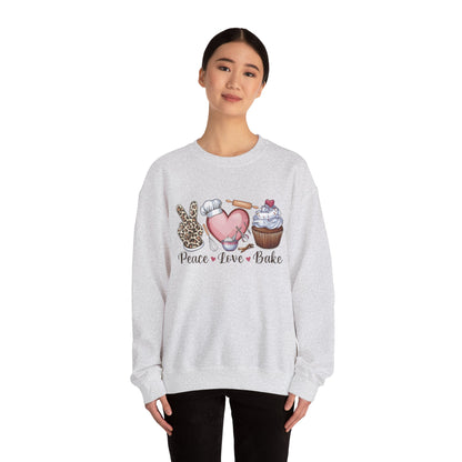 Peace Love Bake Crewneck Sweatshirt