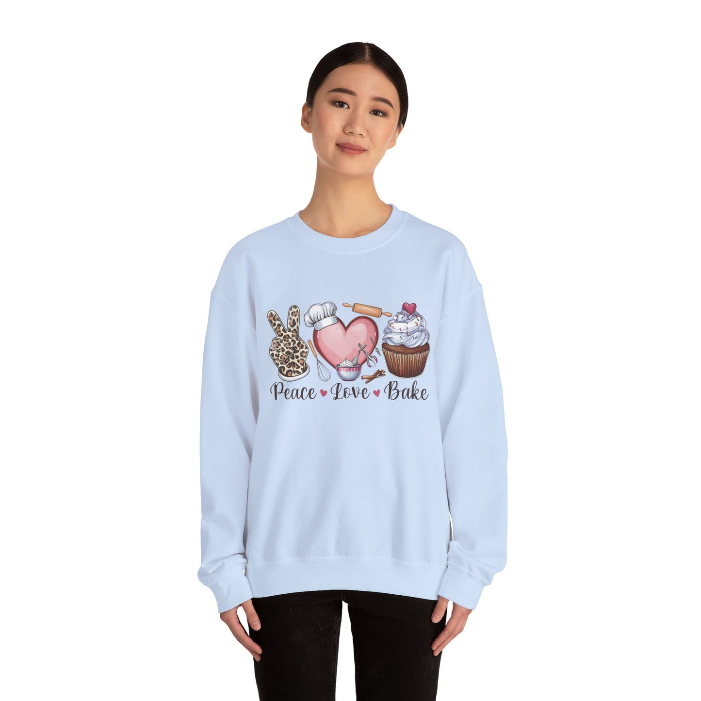 Peace Love Bake Crewneck Sweatshirt