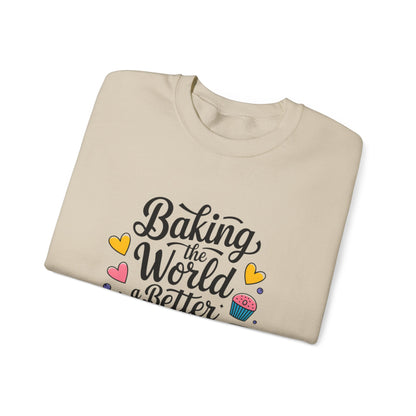 Baking Crewneck Sweatshirt - "Baking the World a Better Place"