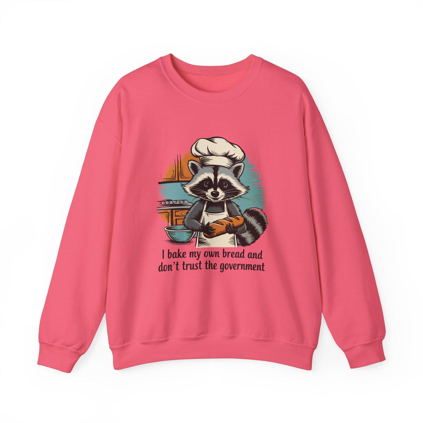 Funny Raccoon Chef Sweatshirt - I Bake My Own Bread