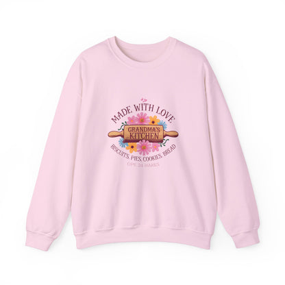 Grandma's Kitchen Crewneck Sweatshirt - Made with Love, Baking Gifts for Home Chefs