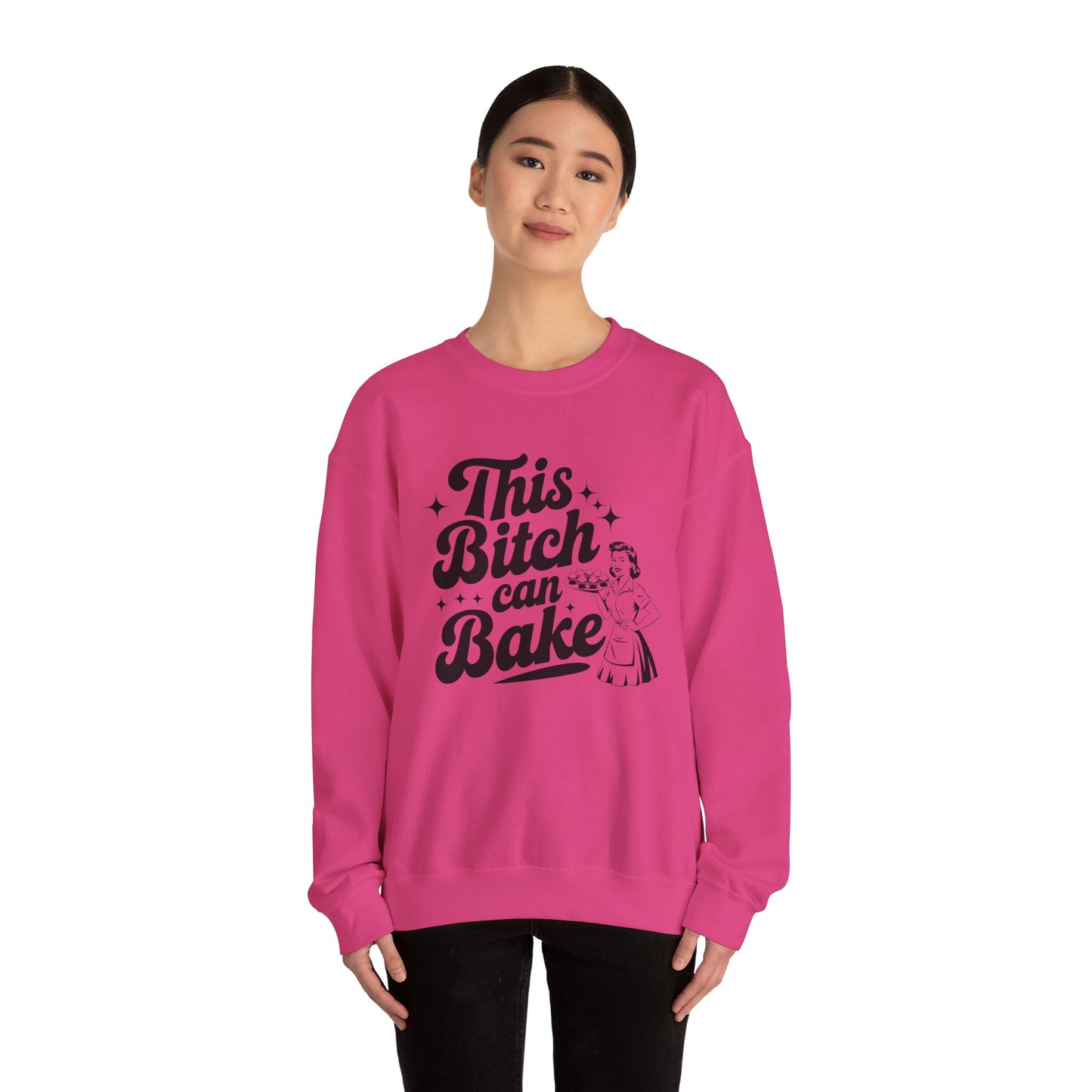 This Bitch Can Bake Crewneck Sweatshirt - Unisex Heavy Blend