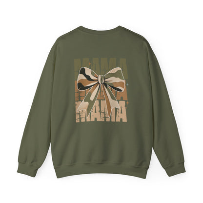 Mama Camo Bow Crewneck Sweatshirt - Perfect Gift for Moms