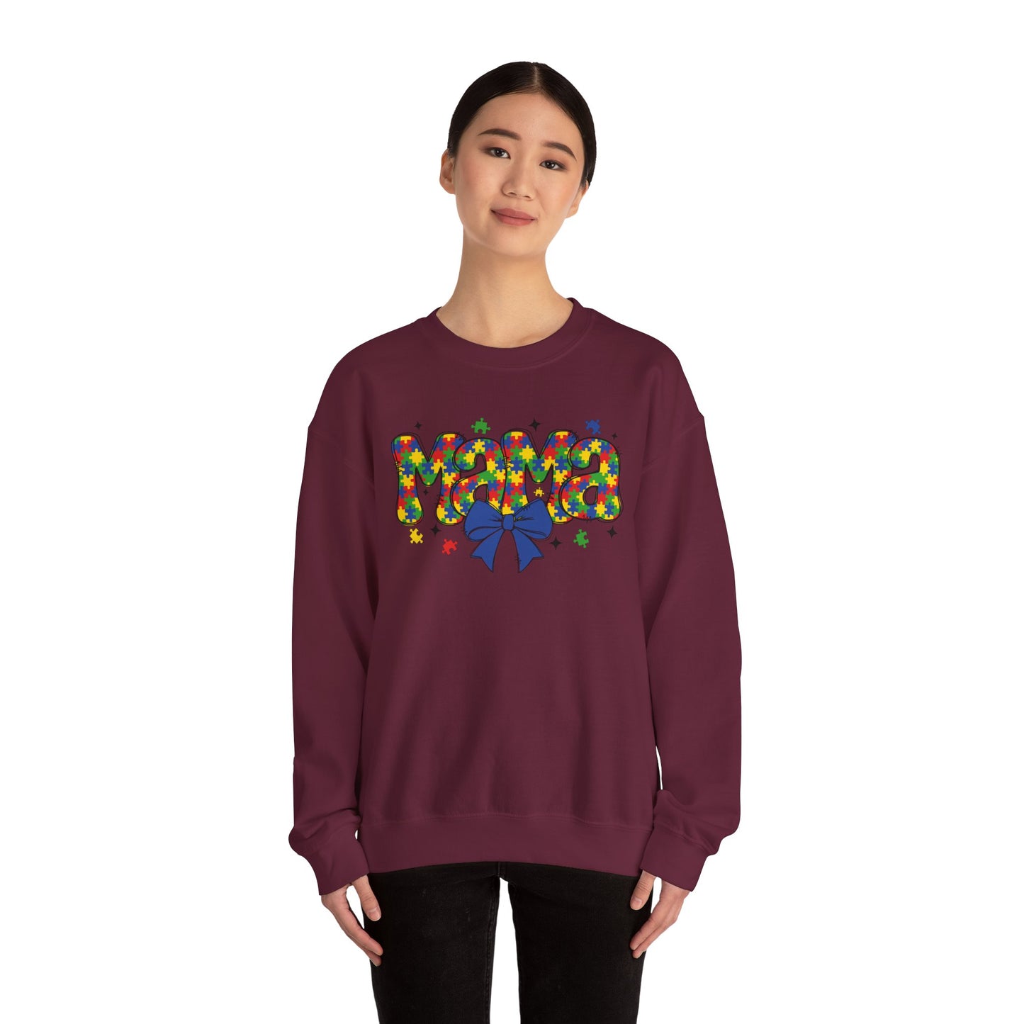 Colorful 'Mama' Graphic Crewneck Sweatshirt – Perfect Gift for Moms