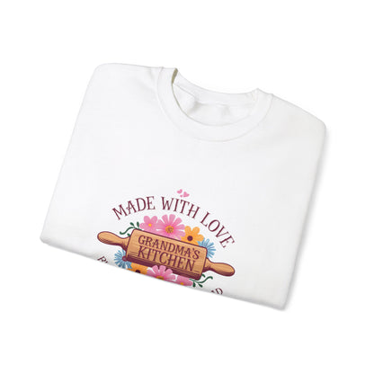 Grandma's Kitchen Crewneck Sweatshirt - Made with Love, Baking Gifts for Home Chefs