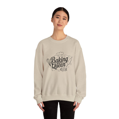 Baking Queen Crewneck Sweatshirt | Cozy Apparel for Baking Enthusiasts