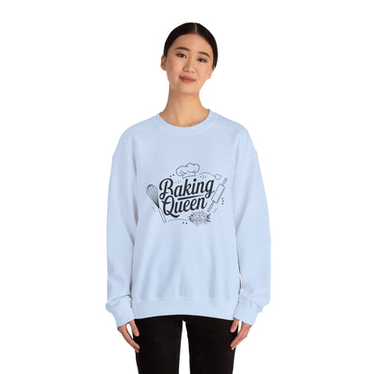 Baking Queen Crewneck Sweatshirt | Cozy Apparel for Baking Enthusiasts