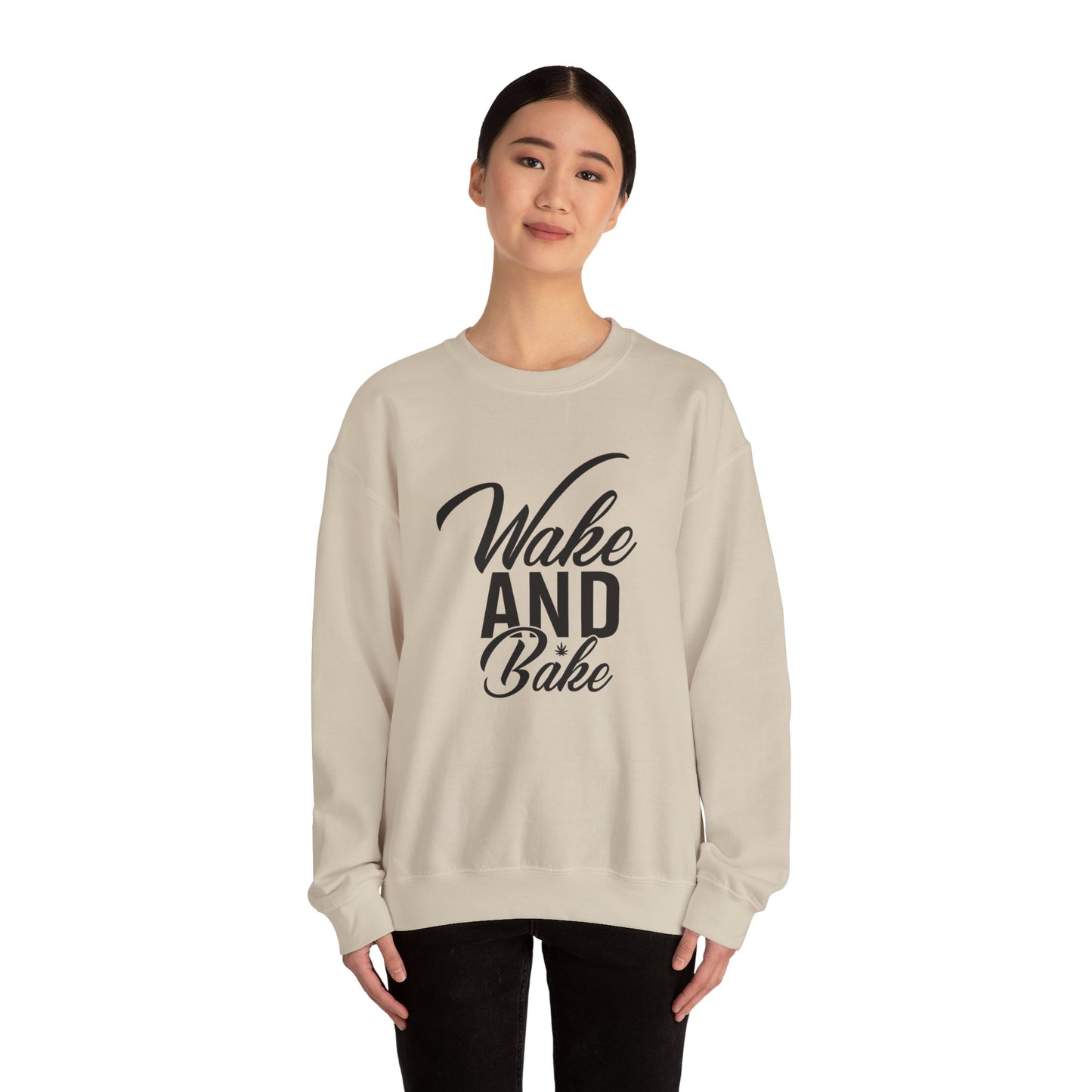 Wake and Bake Unisex Heavy Blend™ Crewneck Sweatshirt