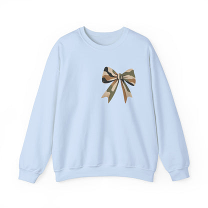 Mama Camo Bow Crewneck Sweatshirt - Perfect Gift for Moms