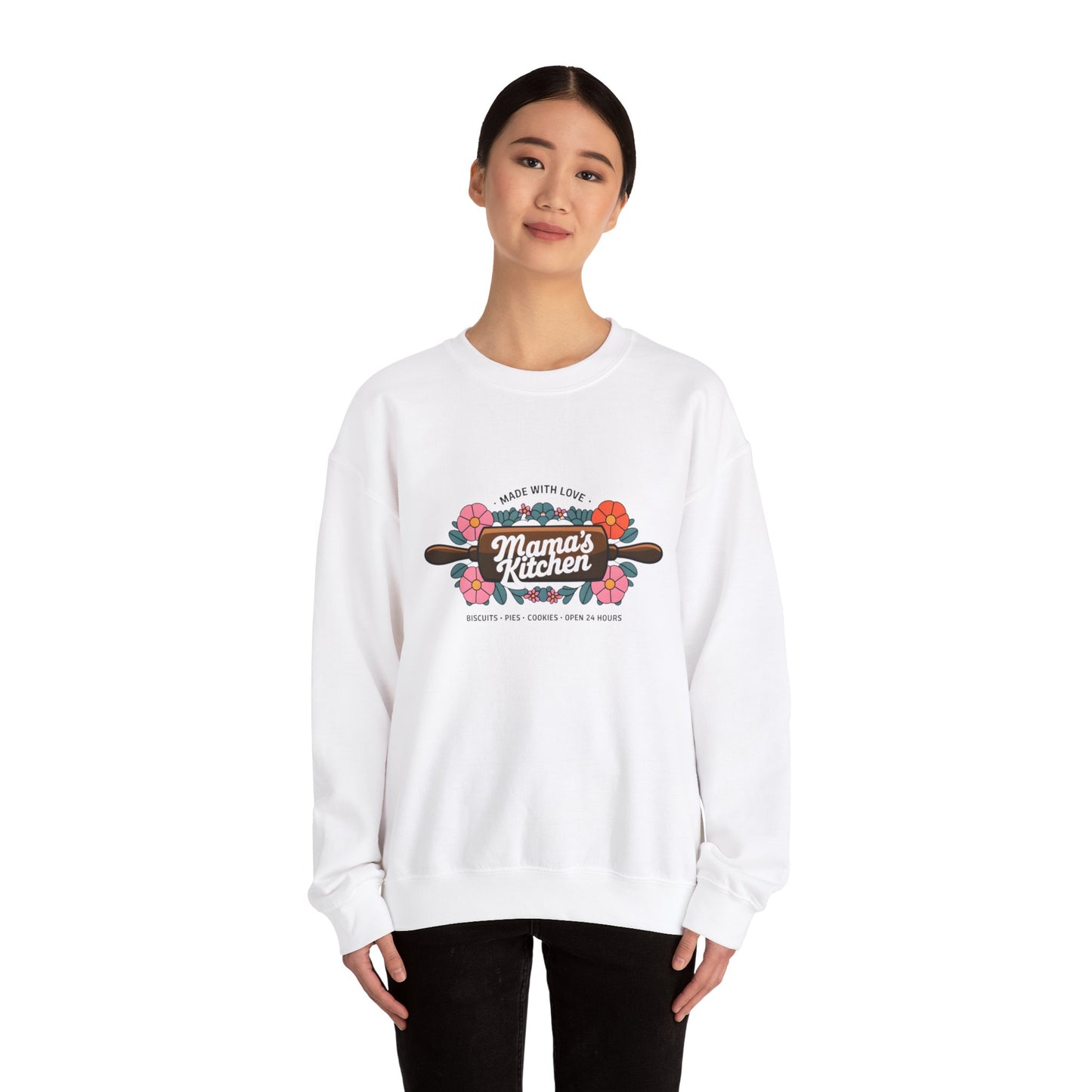 Mama's Kitchen Crewneck Sweatshirt - Cozy Baking Gift for Home Chefs