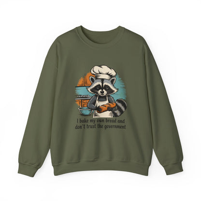 Funny Raccoon Chef Sweatshirt - I Bake My Own Bread