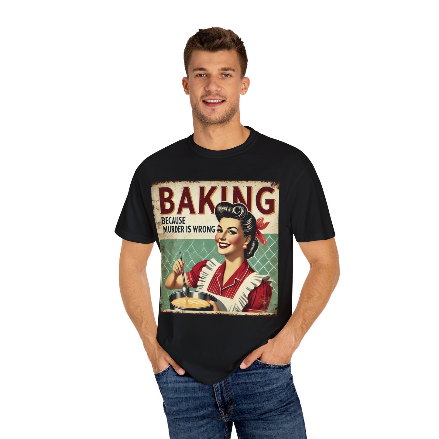 Baking Murder Is Wrong Unisex Garment-Dyed T-Shirt