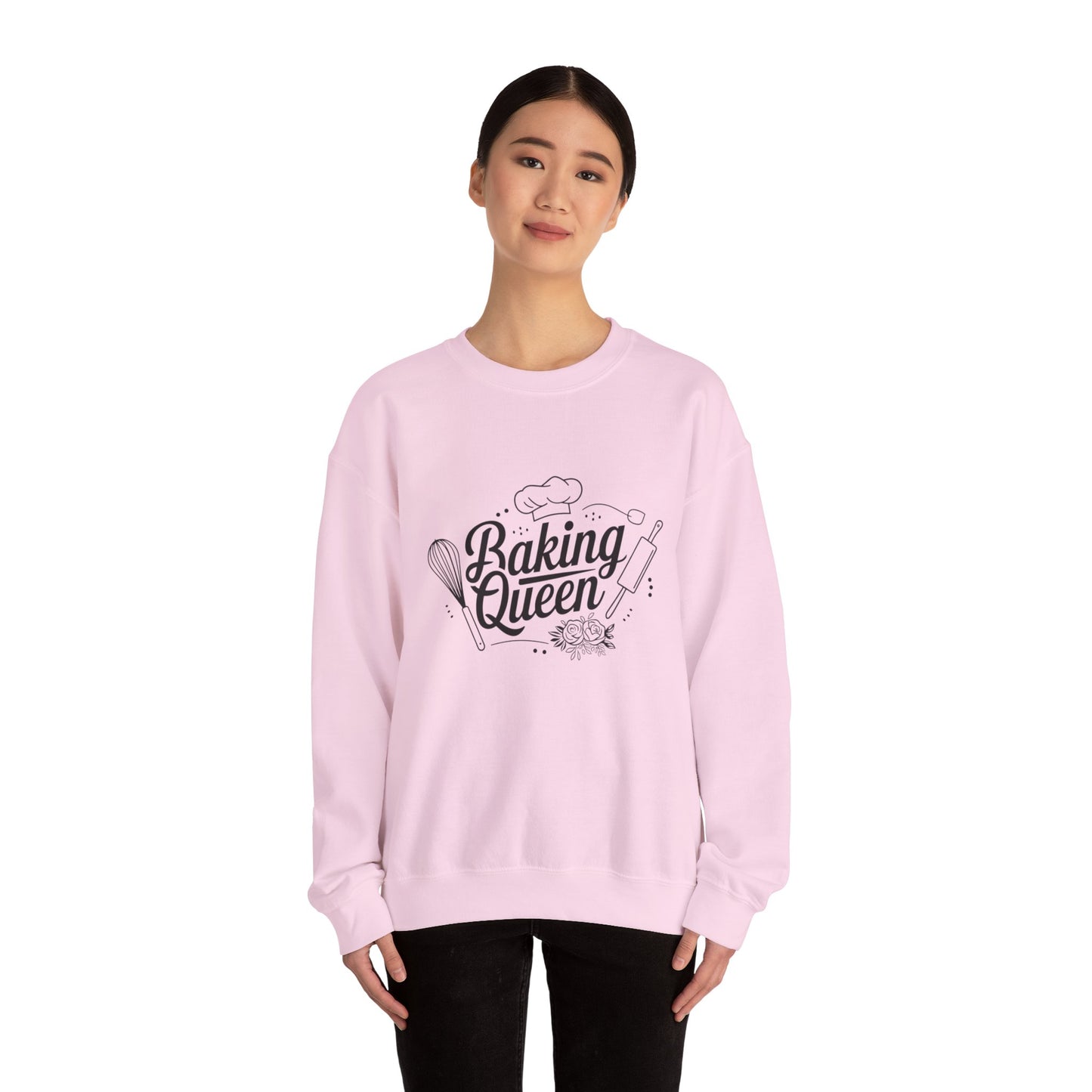 Baking Queen Crewneck Sweatshirt | Cozy Apparel for Baking Enthusiasts