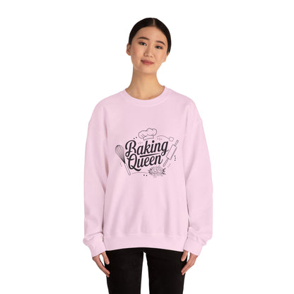 Baking Queen Crewneck Sweatshirt | Cozy Apparel for Baking Enthusiasts