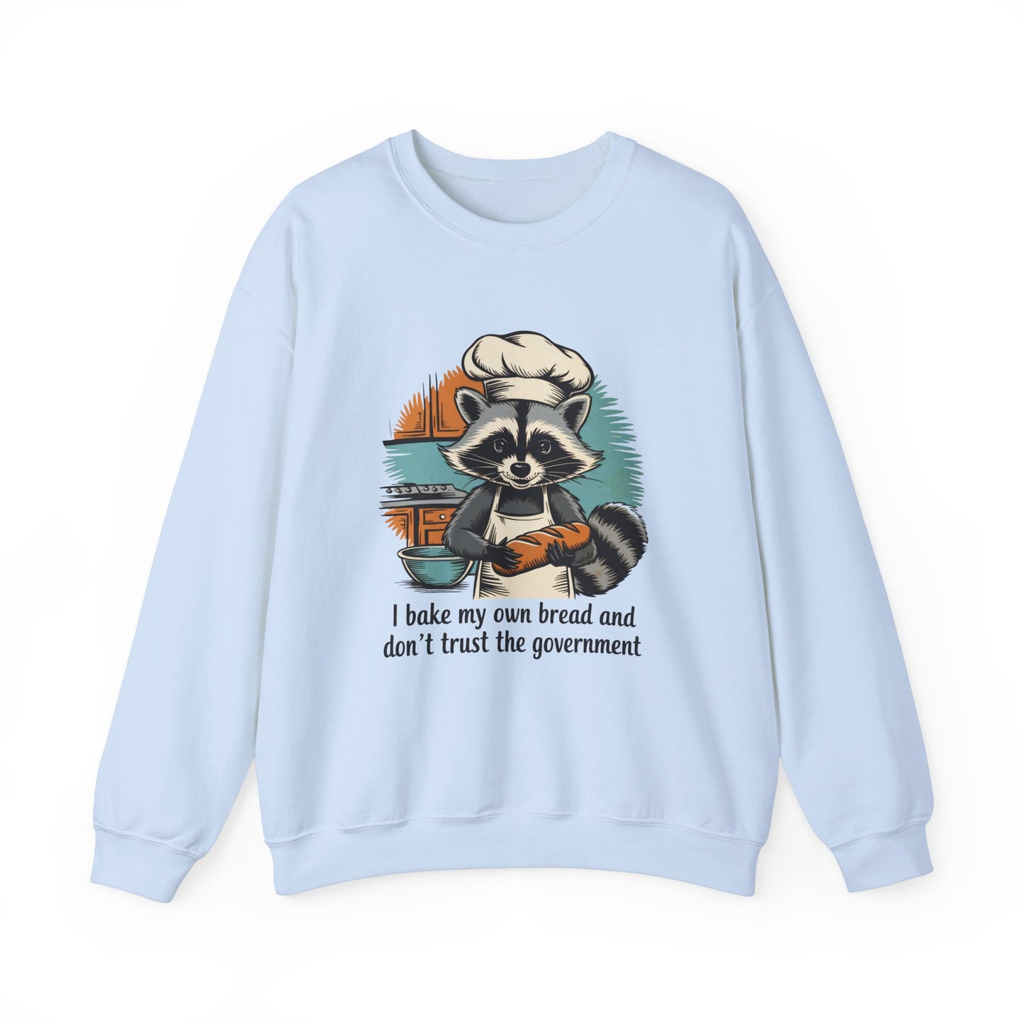 Funny Raccoon Chef Sweatshirt - I Bake My Own Bread