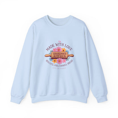 Grandma's Kitchen Crewneck Sweatshirt - Made with Love, Baking Gifts for Home Chefs