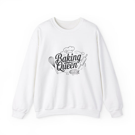 Baking Queen Crewneck Sweatshirt | Cozy Apparel for Baking Enthusiasts