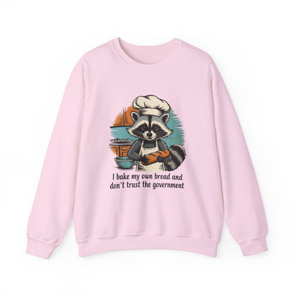 Funny Raccoon Chef Sweatshirt - I Bake My Own Bread