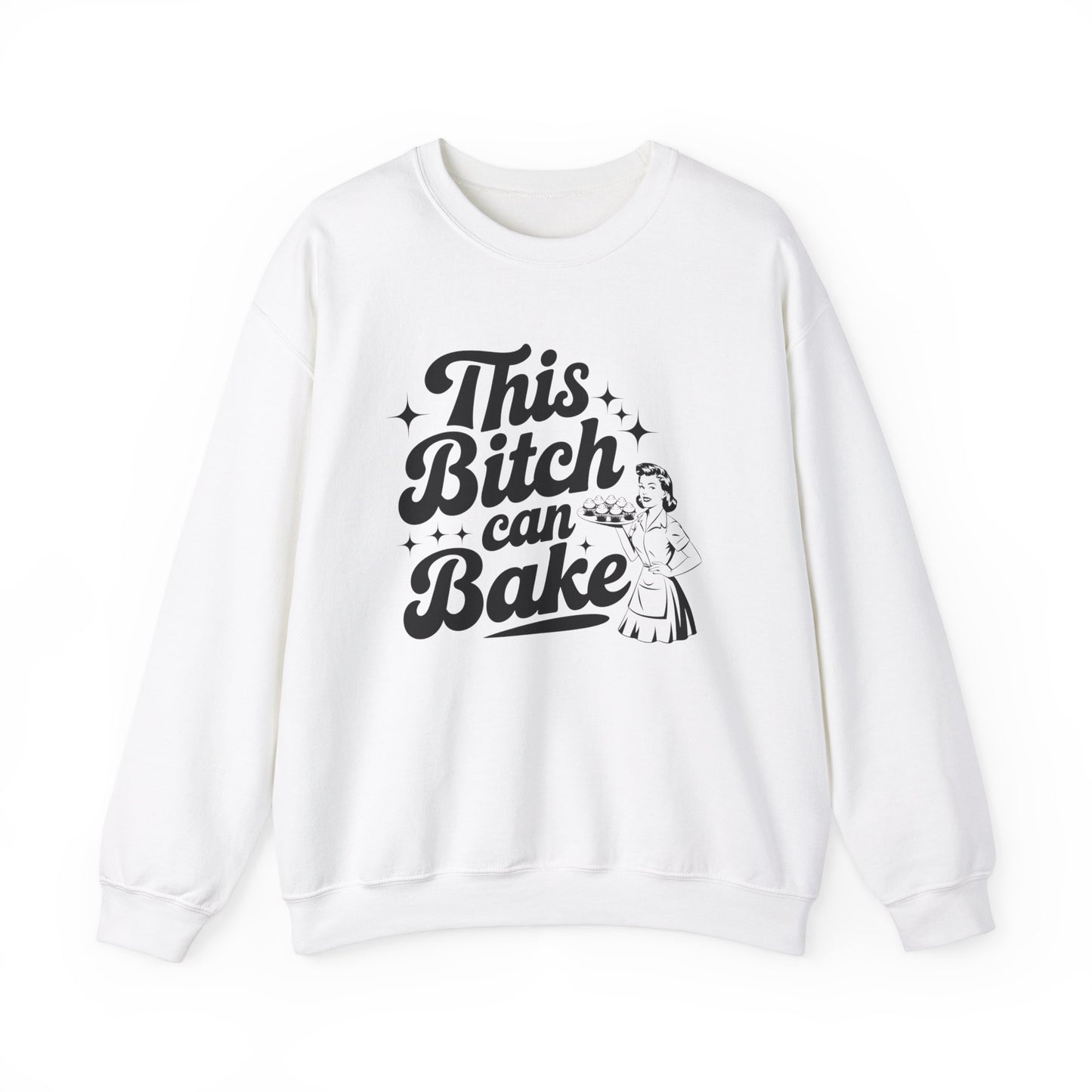 This Bitch Can Bake Crewneck Sweatshirt - Unisex Heavy Blend