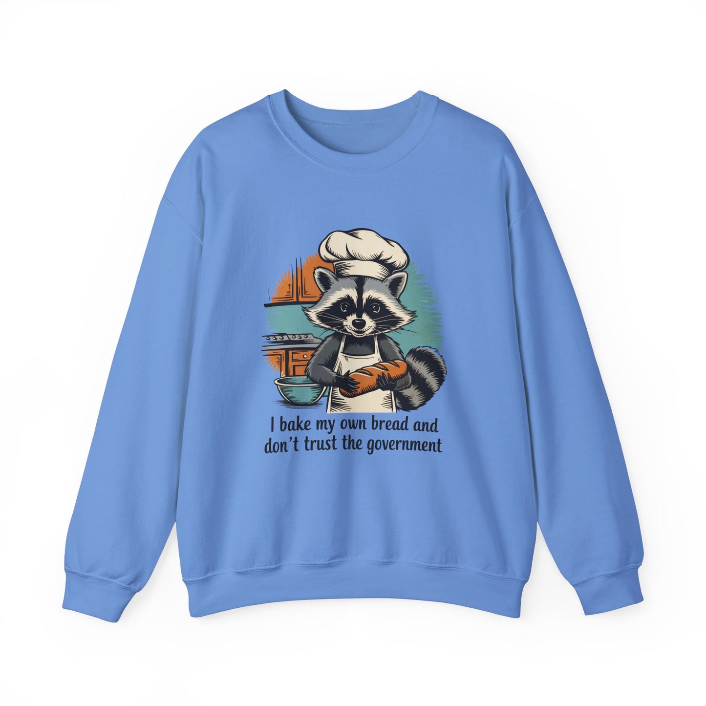 Funny Raccoon Chef Sweatshirt - I Bake My Own Bread