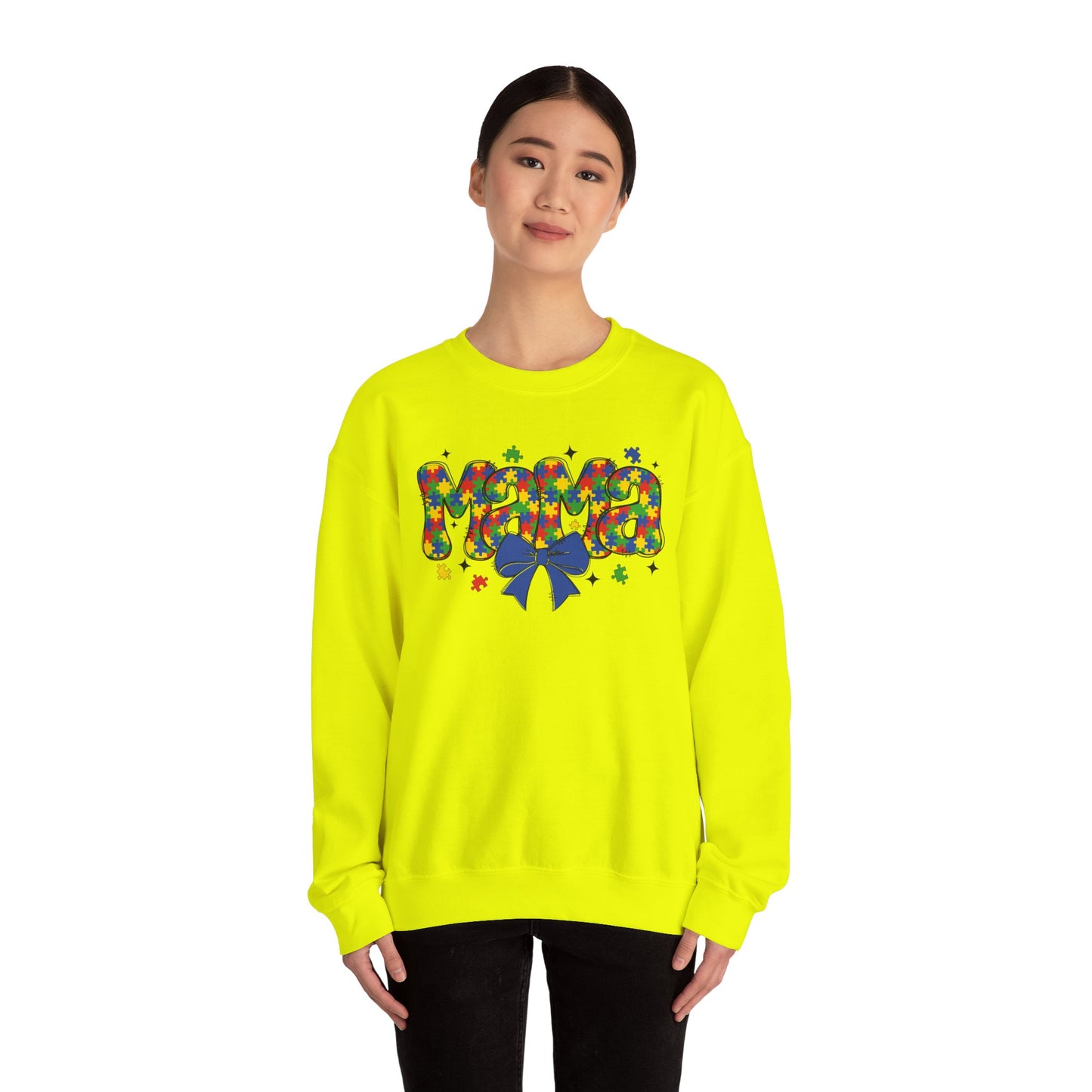 Colorful 'Mama' Graphic Crewneck Sweatshirt – Perfect Gift for Moms