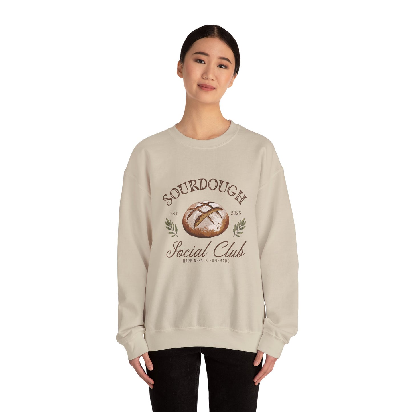 Sourdough Social Club Crewneck Sweatshirt - Perfect for Baking Enthusiasts