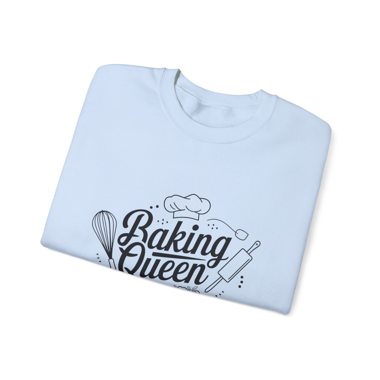 Baking Queen Crewneck Sweatshirt | Cozy Apparel for Baking Enthusiasts