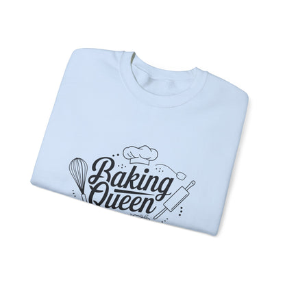 Baking Queen Crewneck Sweatshirt | Cozy Apparel for Baking Enthusiasts