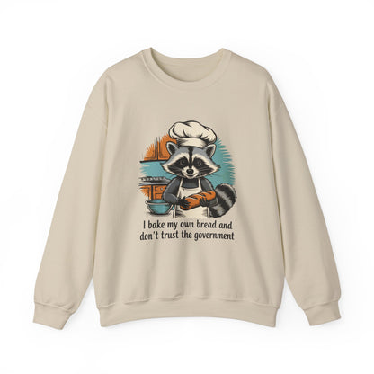 Funny Raccoon Chef Sweatshirt - I Bake My Own Bread