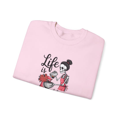 Life is What You Bake It Crewneck Sweatshirt - Unisex Heavy Blend™