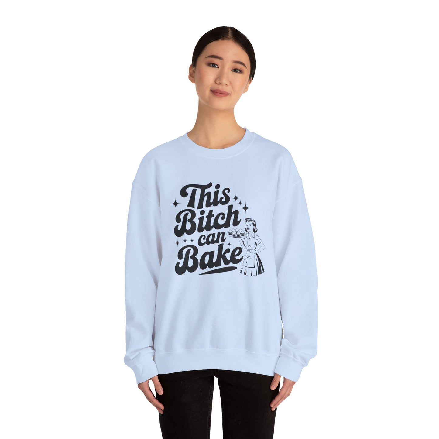 This Bitch Can Bake Crewneck Sweatshirt - Unisex Heavy Blend