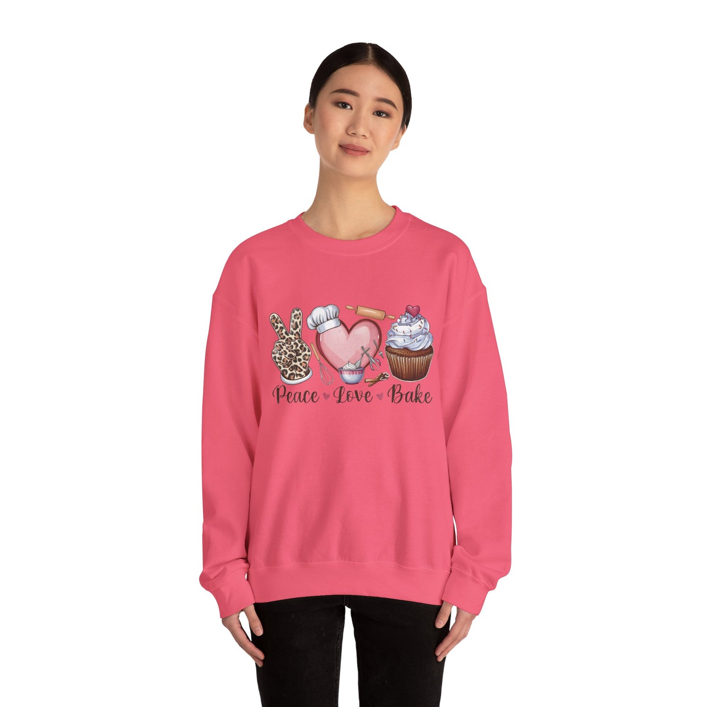 Peace Love Bake Crewneck Sweatshirt