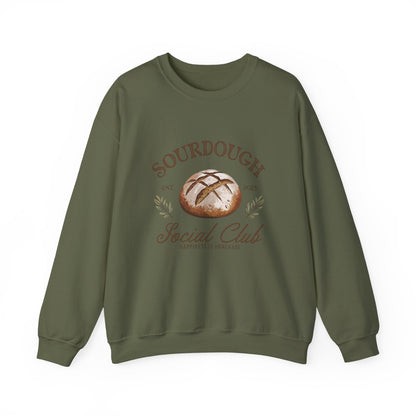 Sourdough Social Club Crewneck Sweatshirt - Perfect for Baking Enthusiasts