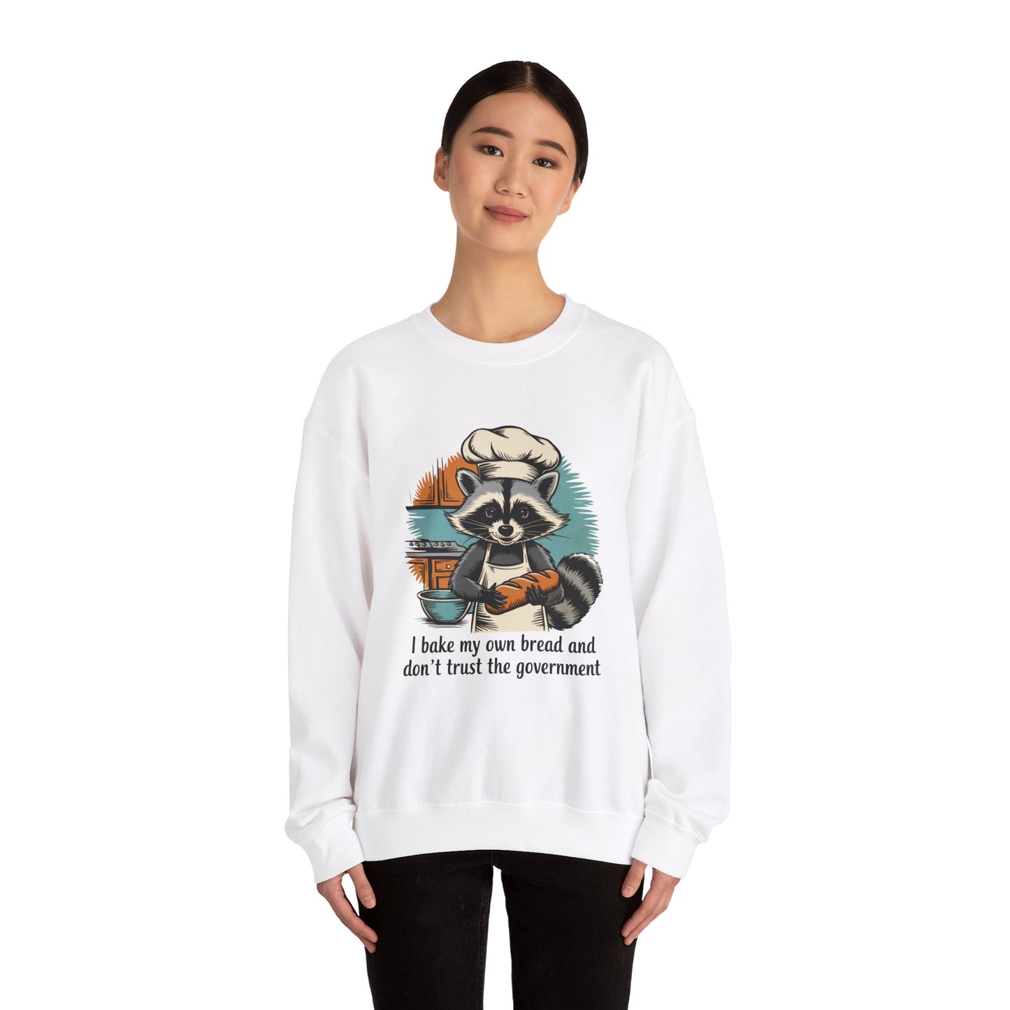 Funny Raccoon Chef Sweatshirt - I Bake My Own Bread