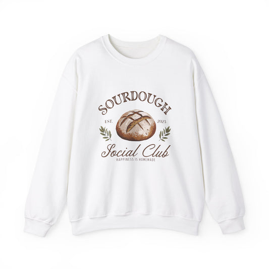 Sourdough Social Club Crewneck Sweatshirt - Perfect for Baking Enthusiasts