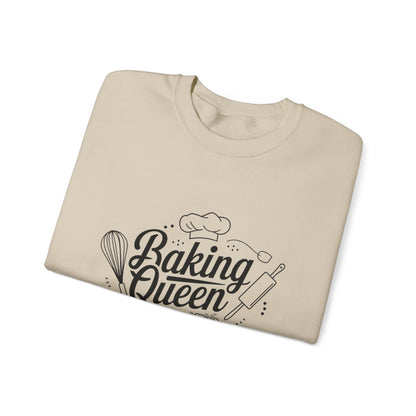 Baking Queen Crewneck Sweatshirt | Cozy Apparel for Baking Enthusiasts