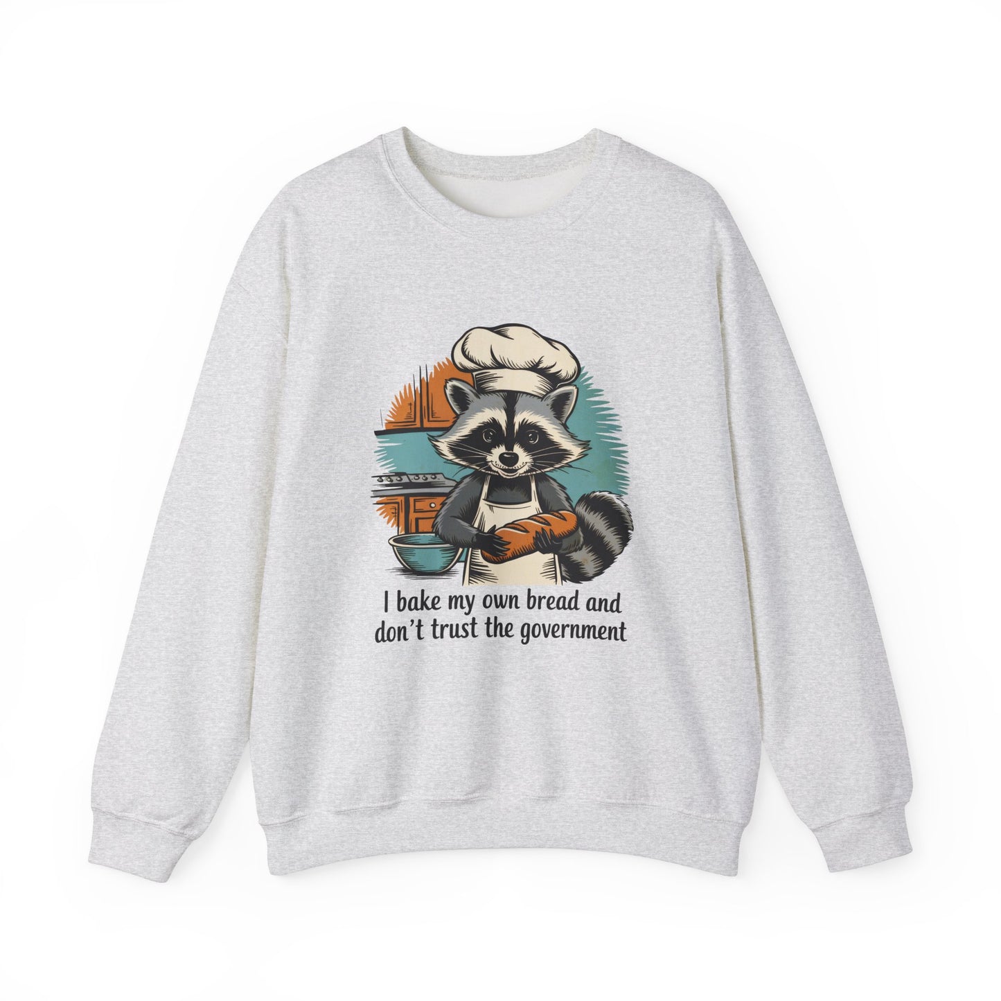 Funny Raccoon Chef Sweatshirt - I Bake My Own Bread