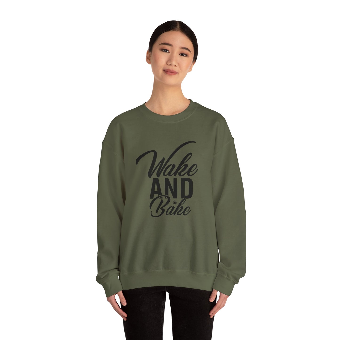 Wake and Bake Unisex Heavy Blend™ Crewneck Sweatshirt