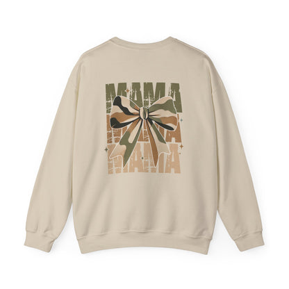 Mama Camo Bow Crewneck Sweatshirt - Perfect Gift for Moms