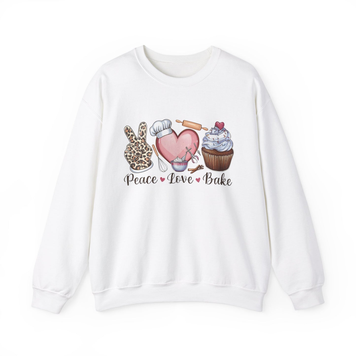 Peace Love Bake Crewneck Sweatshirt