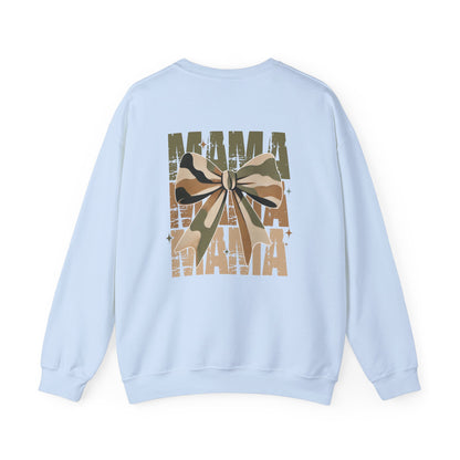 Mama Camo Bow Crewneck Sweatshirt - Perfect Gift for Moms