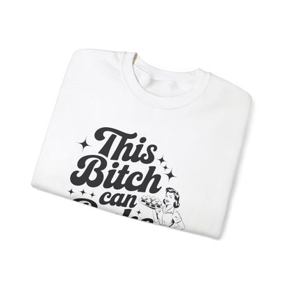 This Bitch Can Bake Crewneck Sweatshirt - Unisex Heavy Blend