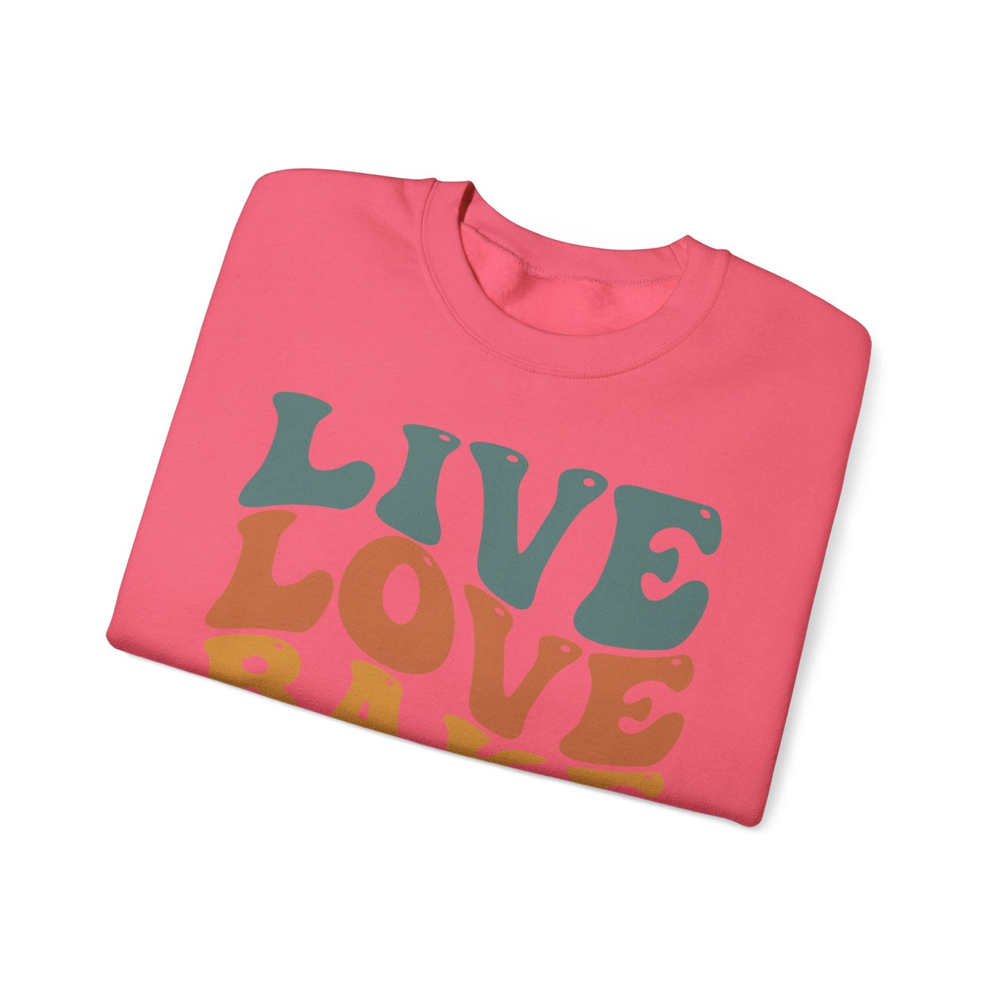 Live Love Bake Unisex Crewneck Sweatshirt - Cozy & Inspirational Baking Apparel