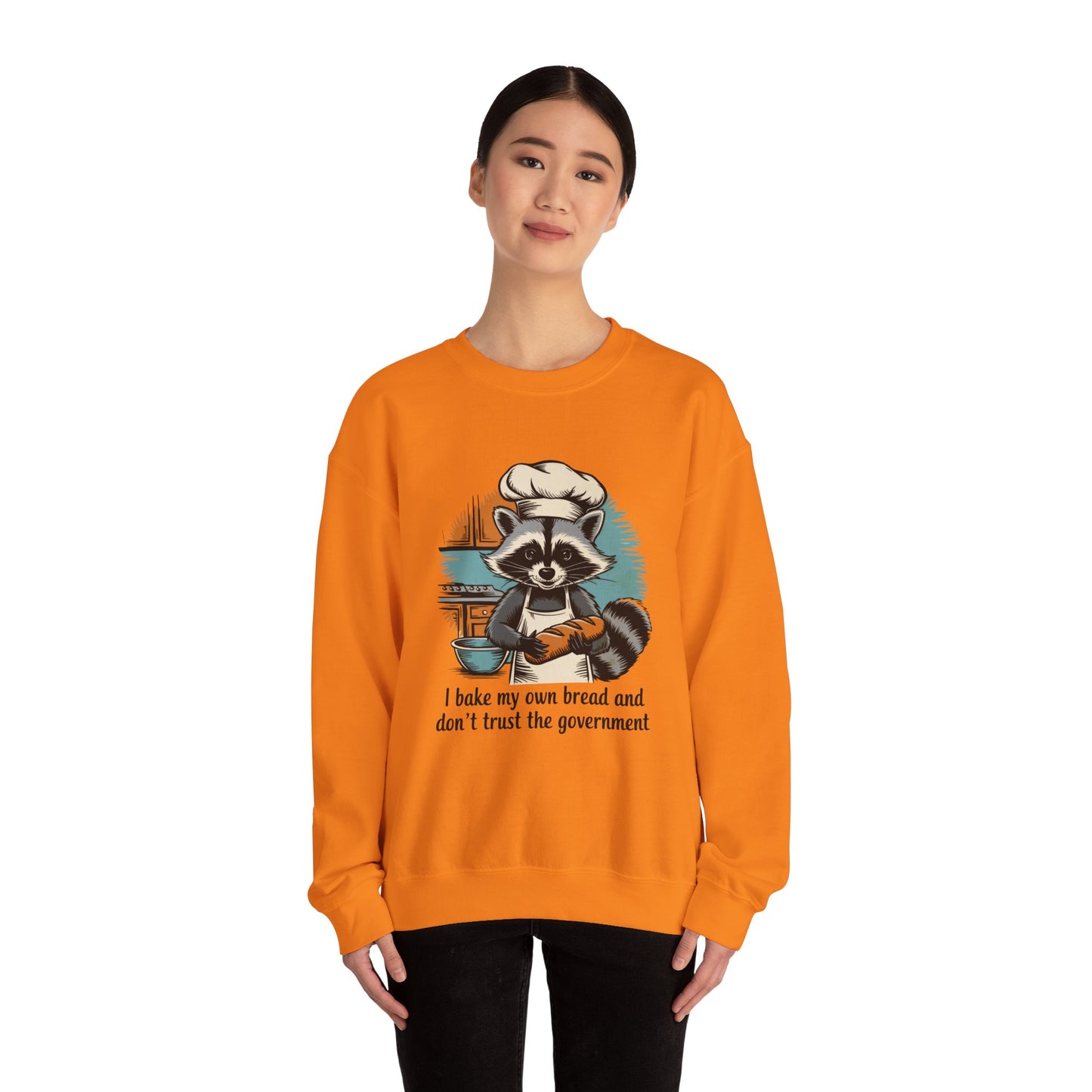 Funny Raccoon Chef Sweatshirt - I Bake My Own Bread