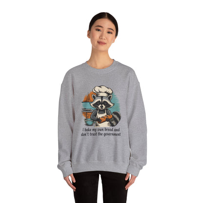 Funny Raccoon Chef Sweatshirt - I Bake My Own Bread