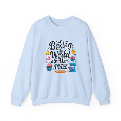 Baking Crewneck Sweatshirt - "Baking the World a Better Place"