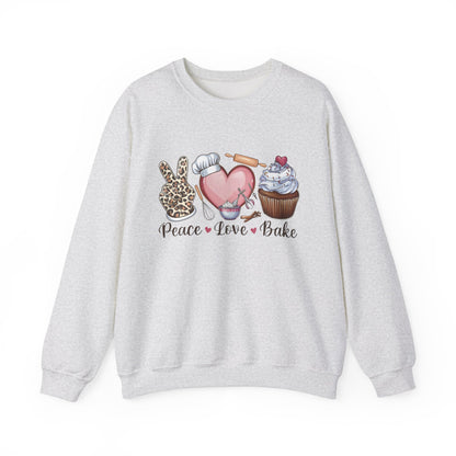 Peace Love Bake Crewneck Sweatshirt