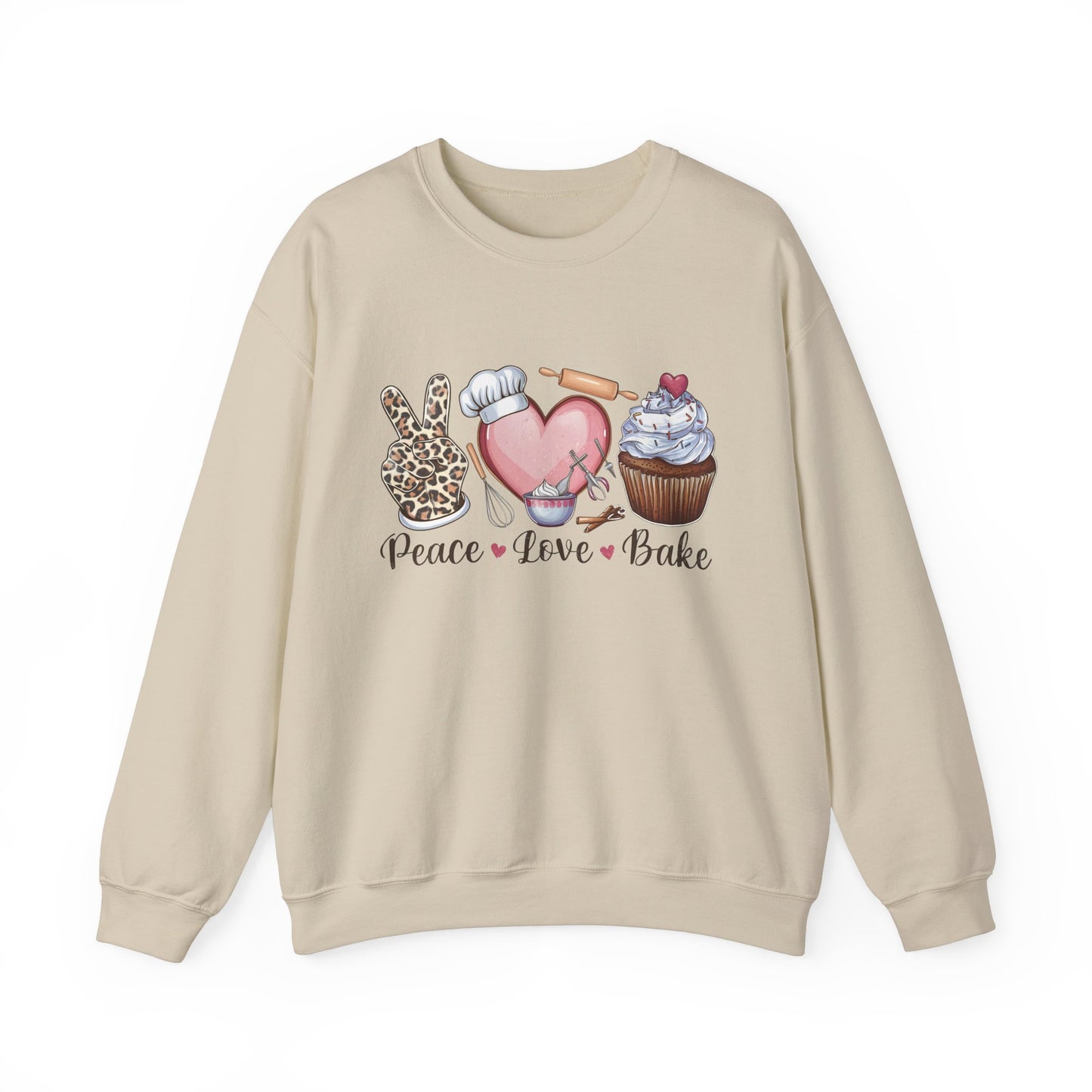 Peace Love Bake Crewneck Sweatshirt